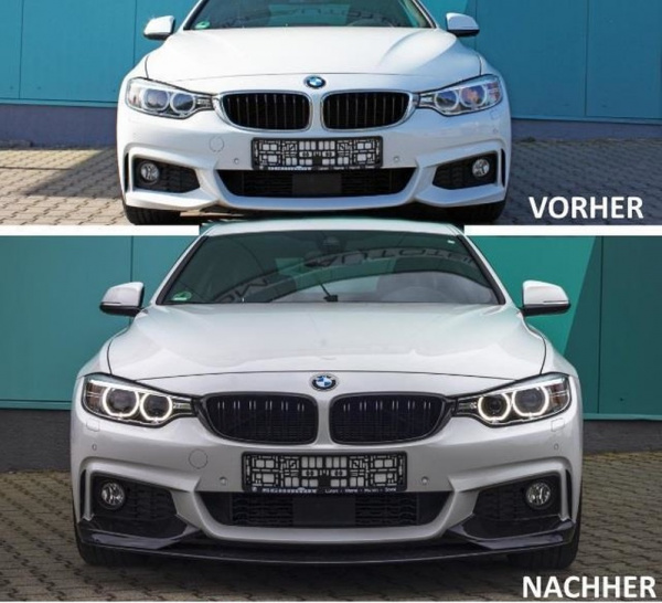 Performance Design Frontspoiler Lippe für BMW 4er F32 / F33 / F36 13-18 Carbon glanz mit ABE
